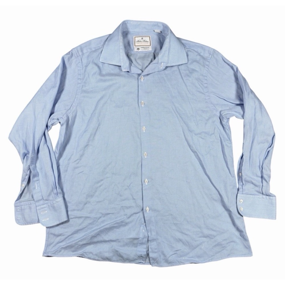 Brooks Brothers Luxury Collection Thomas Mason Men 18-35 Dress Shirt Button Up